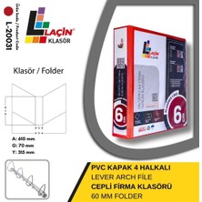 Laçin Firma Klasörü A4 4 Halkalı 6 cm Kırmızı