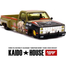 Mini Gt 153 Kaido House Mizu Diecast Chevy Silverado Sumatran Rhino 1/64 Model Araba