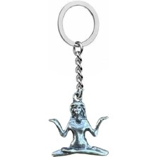 Herşey Nota Yoga Yapan Kadın Figürlü Metal Anahtarlık – Minimal Tasarım