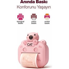 MPIA Renkli Baskı Fotoğraf Makin Termal Yazıcı Kamera 16 GB Hediyeli 360 Derece Başlık Türkçe Ios Android