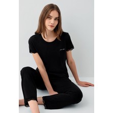 Pierre Cardin Kadın Siyah Pijama Takım