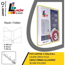 Laçin Firma Klasörü A4 4 Halkalı 3 cm Beyaz