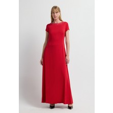 adL Night Zoom Kısa Kollu Uzun Elbise