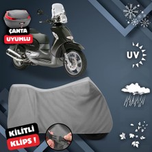 ULTRASHOP Aprilia Scarabeo 500 Motosiklet Brandası Su Geçirmez Topcase Arka Çanta Uyumlu Dış Ortam Motor Branda