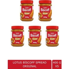 Lotus Biscoff Creamy Sürülebilir Krem 400 G X5 – Karamelize Bisküvi Lezzetli Avantaj Seti
