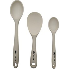 Bavella 3'lü Silikon Kaşık Seti Sert ve Isıya Dayanıklı