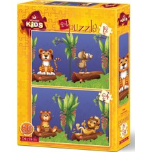 Art Çocuk Puzzle Orman Dostları 12+24 Parça Puzzle