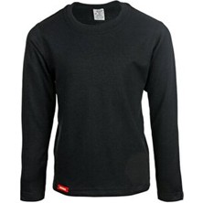 BSM Yüksek Kalite Uzun Kol Çocuk Body Siyah Viloft Kumaş Nefes Alabilir Yapı