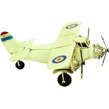 Erseyy Dekoratif Metal Uçak Biblo Dekoratif Ev Ofis Hediyelik