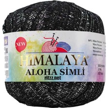 Himalaya Aloha Simli 128-11 Siyah Gümüş Simli