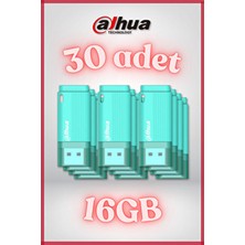 Dahua 30 Adet Yeşil Kapaklı USB Flash Bellek 16GB U126 USB 2.0 Hızında Veri Depolama