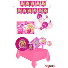 Barbie 8 Kişilik Doğum Günü Parti Seti