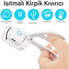 Esenliwe Elektrikli Isıtmalı Kirpik Kıvırıcı Şarj Edilebilir 2 Isıtma Modu, Hızlı Doğal Uzun Süreli Kullanım