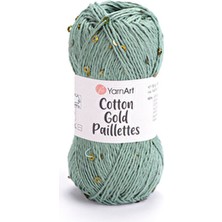 Yarnart Cotton Gold Paıllettes - Örgü Ipi YEŞİL-7113