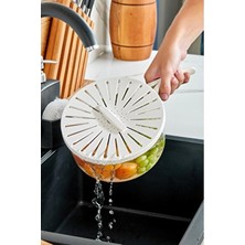 Origa Katlanır Kulplu Sebze Meyve Süzgeçli Saklama Kabı - Buzdolabı Saklama Kutusu