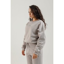 Airlife Bolder Fz.7 Sıfır Yaka Kadın Sweatshirt Gri