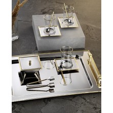 Arsel Siena Gold 40 Parça Paslanmaz Çelik Çay Seti Takımı 304 - 18/10 Premium