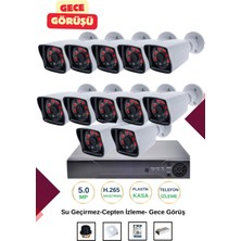 OEM Irtech-12 Kameralı Güvenlik Kamera Seti Gece Görüşlü-Su Geçirmez-Tak Çalıştır G03