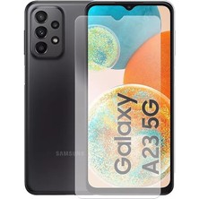 Elixem Samsung A23 Uyumlu 9H Düz Şeffaf Ekran Koruyucu Temperli Cam