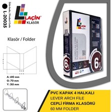 Laçin Firma Klasörü A4 4 Halkalı 6 cm Siyah