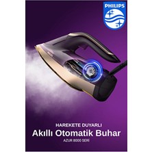 Philips Azur 8000 Serisi Buharlı Ütü | Kumaşa Göre Isı Ayarlayan Teknoloji | Sıfır Yanık Garantisi