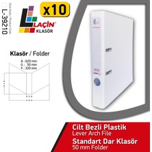 Laçin Geniş Büro Klasörü Beyaz (1 Koli 10 Adet )