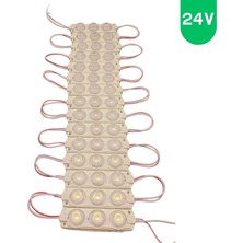 Powerr Led Aydınlatma 24 Volt 3 Watt 3 Lensli Günışığı 3030 Smd LED Modül IP65 10 Adet Modül