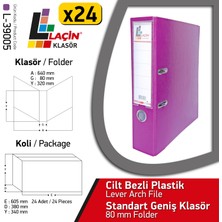 Laçin Geniş Büro Klasörü Mor (1 Koli 24 Adet )
