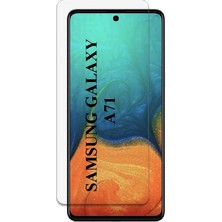 Elixem Samsung A71 Uyumlu 9H Düz Şeffaf Ekran Koruyucu Temperli Cam