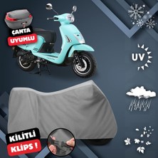 ULTRASHOP Apachi True 50 Motosiklet Brandası Su Geçirmez Topcase Arka Çanta Uyumlu Dış Ortam Motor Branda