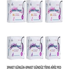 Tiens Airiz 3 Paket Gündüz+3 Paket Günlük Kadın Hijyenik Ped,organik Ped,sağlıklı Ped
