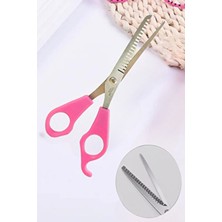 Esenliwe Profesyonel Plastik Saplı Berber Kuaför Makası Ara Makas 6.5 Inç Saç Kesim Makası Hair Style (Pembe)