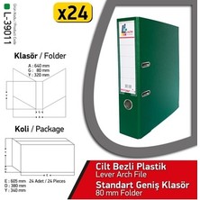 Laçin Geniş Büro Klasörü Koyu Yeşil (1 Koli 24 Adet )