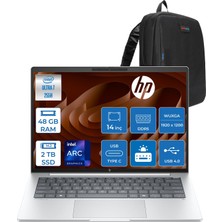 Hp Elitebook 8G1I Intel Ultra7 255H 48GB Ddr5 2tb SSD Intel® Arc™ 140T Gpu Wuxga (1920X1200) IPS 300NIT Freedos Taşınabilir Bilgisayar AD3S5ETF19+ZETTAÇANTA