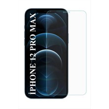 Elixem İphone 12 Pro Max Uyumlu 9H Düz Şeffaf Ekran Koruyucu Temperli Cam