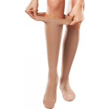 & Daymod Comfort 50 Den Sıkmayan Lastik Ten Rengi Orta Kalın 3 Çift Diz Altı Çorap