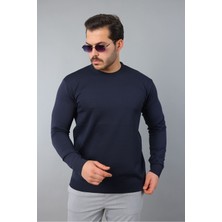 Masso Erkek Uzun Kol Bisiklet Yaka Düz Triko