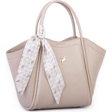 Nas Bag Kadın Fularlı El ve Omuz Çantası Kum Victoria