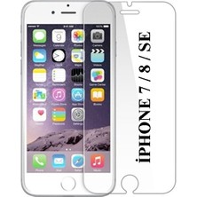 Elixem İphone 7 İphone 8 İphone SE Uyumlu 9H Düz Şeffaf Ekran Koruyucu Temperli Cam