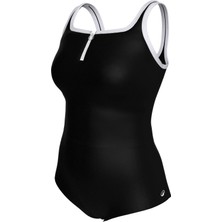 Decathlon Kadın U Kesim Sırt Detaylı Şortlu Mayo - Siyah - Heva