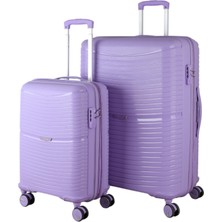 MÇS V379 Aura Y.üretim Pp Valiz 55 cm + 75 cm Siyah Set