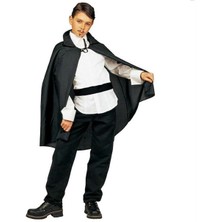 Erseyy Parti Aksesuar Siyah Yakalı Pelerin Çocuk Boy 90 cm