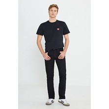 Wrangler Arizona Straight Fit Normal Bel Düz Paça Erkek Pantolon Esnek Pamuk-Elastan Kumaşla Siyah