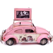 Erseyy Dekoratif Metal Araba Çerçeveli Kumbaralı Biblo