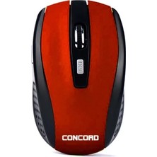 Tuncel Store Kırmızı Kablosuz 6d Optik Mouse