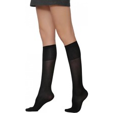 & Daymod Comfort 50 Den Sıkmayan Lastik Orta Kalın 3 Çift Siyah Diz Altı Çorap