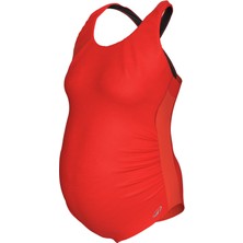 Decathlon Kadın Çapraz Sırt Detaylı Hamile Mayosu - Kırmızı - Emy