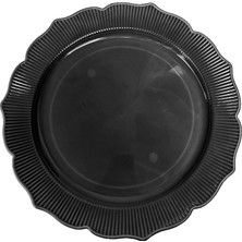 Omeyva Kullan At Parti Davet Sunum Servis Plastik Sert Mika Tabak - 26 Cm. - Siyah - 6 Adetlik Paket