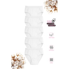 Özkan 0825 5'li Paket Kız Çocuk %100 Pamuklu Ribana Esnek Rahat Papatya Detaylı Külot