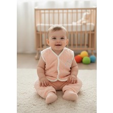 Logo Aksesuar Bebek Pamuklu Nakış Işlemeli Renkli Kapitone Yelekli Ikili Takım